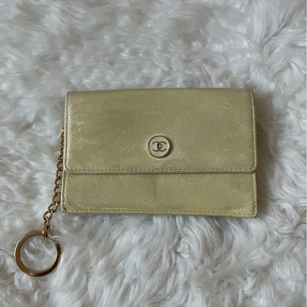 CHANEL🌸 CARD CASE WITH KEY RING✨VINTAGE